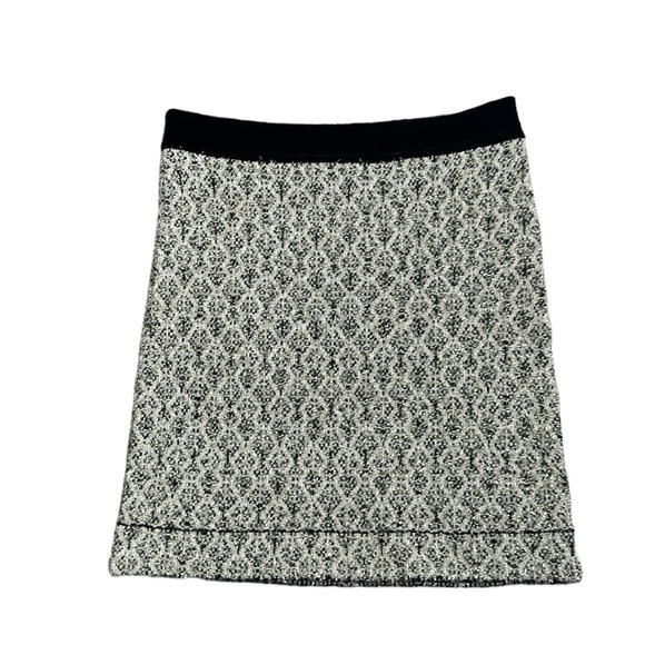 Sandro ivory black Jazz metallic jacquard knit mini skirt size 3/L - Picture 8 of 11